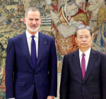 Chinas Top Legislator Pledges Deeper Cooperation with Spain 