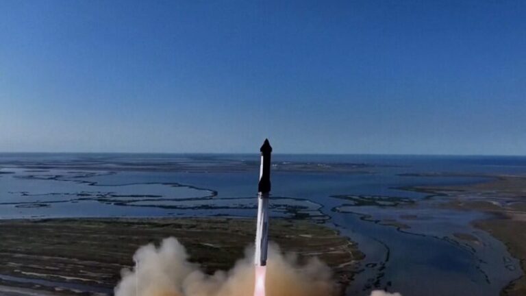 Spacex Launches Starship Rocket but Aborts Booster Catch Attempt Video Poster