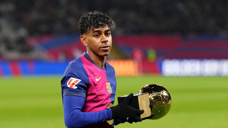 Barcelonas Lamine Yamal Receives 2024 Golden Boy Trophy 