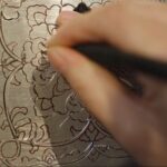 carving with Silver Threads Craft Integrates Foil with Lacquerware Video Poster 