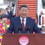 Chinas pearl Xi Arrives in Macao Sar for Anniversary Celebration 