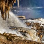 Ice and Roaring Waters at Hukou Waterfall 