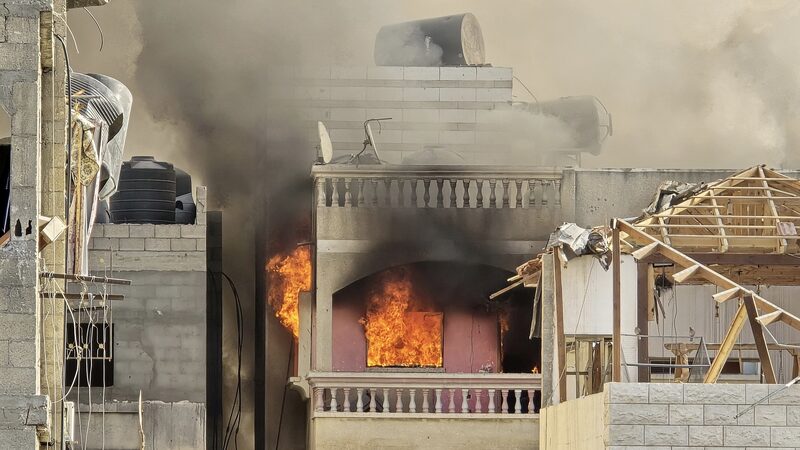 Live Latest View of Gaza Skyline After Multiple Israeli Attacks Video Poster 