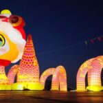 Snake Lanterns Light Up Nanjings City Wall for New Year 