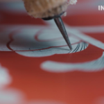 Special Technique Creates Silky Sheen on Metal inlaid Lacquerware 