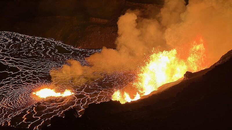 Us Hawaii Volcano Spews 80 meter Lava Fountains in Dramatic Eruption 