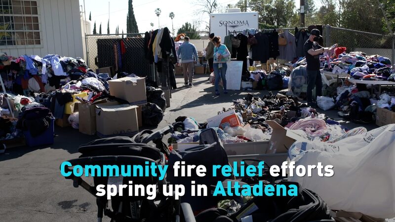 Community Fire Relief Efforts Spring Up in Altadena Video Poster 
