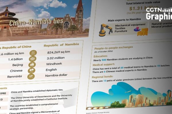 Graphics: China, Namibia see sustainable cooperation in various fields