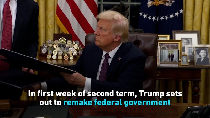 # - My News! in First Week of Second Term Trump Set out to Remake Government Video Poster