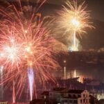 People Welcome Chinese New Year with Dazzling Fireworks 