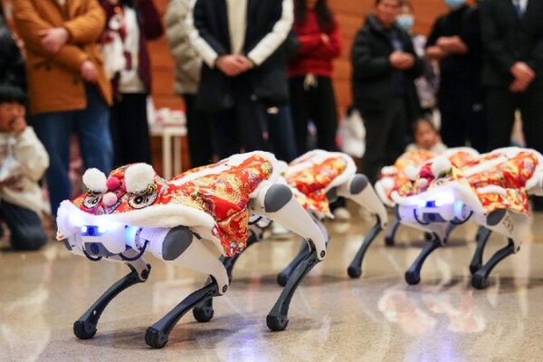 Robot Dogs Join Spring Festival Fun As Mini lion Dancers 