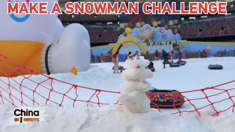 # - My News! Snowman Challenge at Beijings Birds Nest for Asian Winter Games Video Poster
