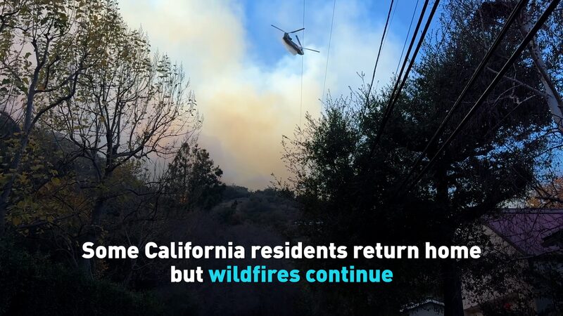 # - My News! Some California Residents Return Home but Wildfires Continue Video Poster