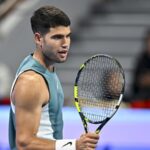 Alcaraz Beats Cilic in Windswept Opening Round Match at Atp Qatar Open 