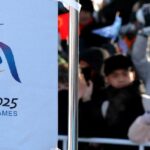Chinese Delegation Enters Stadium at Asian Winter Games Opening Ceremony 