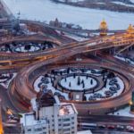 Live a Picturesque View of Chinas Harbin from Jihong Bridge 