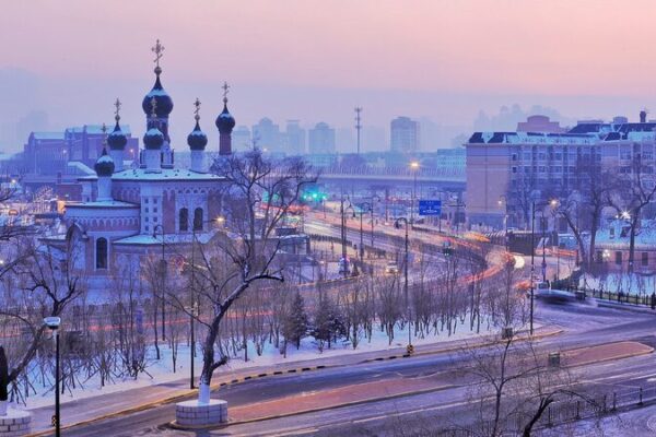 Live a Picturesque View of Chinas Harbin from Jihong Bridge  Ep 2 