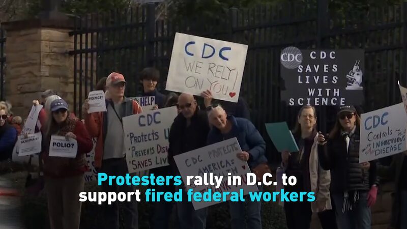 # - My News! Protesters Rally in Dc to Support Fired Federal Workers Video Poster
