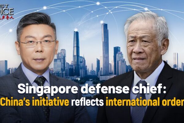 Singapore defense chief on international order video poster