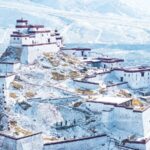 Snowfall Enhances Towering Majesty of Gyantse Fortress 