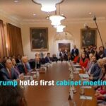 Trump Holds First Cabinet Meeting Video Poster 