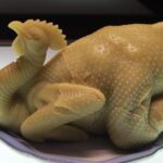 a Dish of Cantonese Poached Chicken Made of Jade 