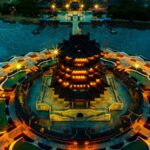 Magnificent Night Views of Chongyuan Temple 