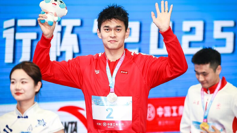 Sun Yang Wins Silver at National Spring Swimming Championships 