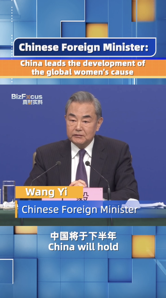 Wang Yi China Leads Development of Global Womens Cause Video Poster 