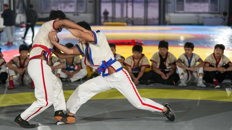 Chinese Wrestling a Traditional Test of Skill and Strategy 