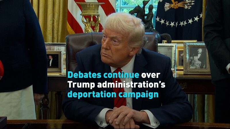 Debates Intensify Over Trump’s Deportation Policies Debates continue over Trump administration’s deportation campaign video poster