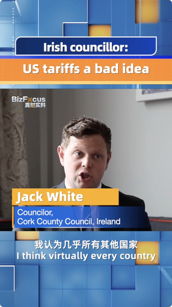 Irish Councilor Jack White Urges US to Rethink Tariffs Irish councilor: US tariffs a bad idea video poster