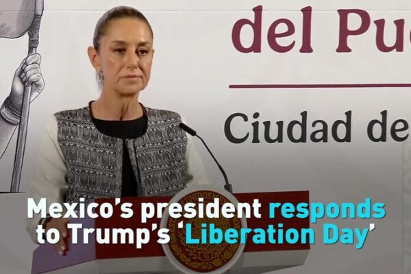 Mexico’s president responds to Trump’s ‘Liberation Day’ video poster