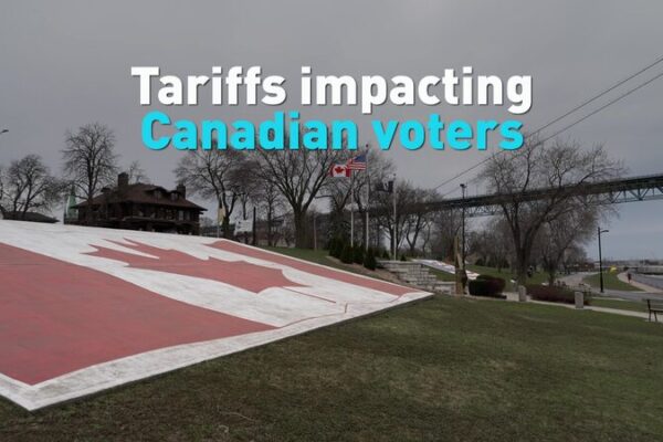 Tariffs Take Center Stage as Canadians Head to Federal Election Tariffs impacting Canadian voters video poster