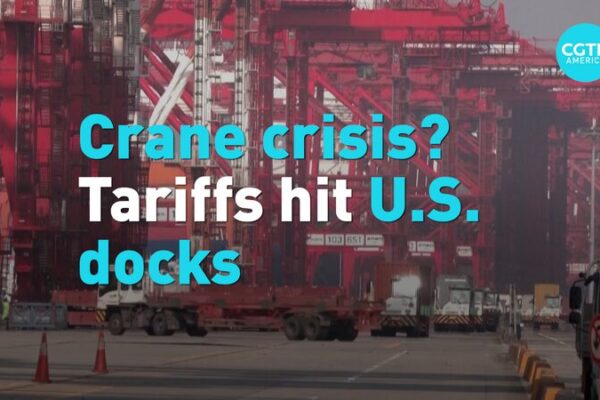 Chinese-made cranes face hefty U.S.-imposed tariffs video poster