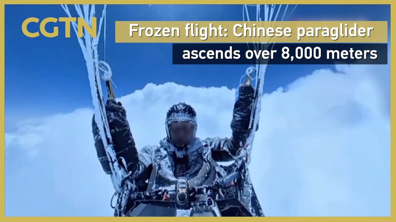 Chinese Paraglider Survives Harrowing 8,598-Meter Ascent Without Oxygen Chinese paraglider recounts survival at 8,598 meters video poster