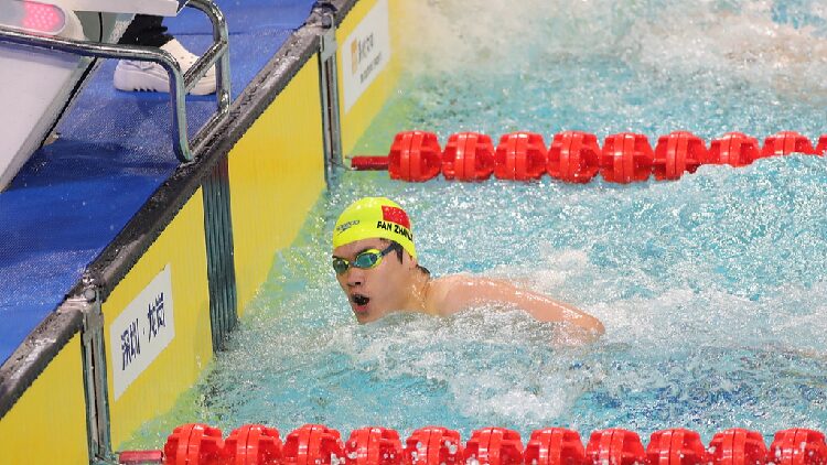 Pan Zhanle Shines Again at National Swimming Championships with Fifth Gold Pan wins men's 100m freestyle at National Swimming Championships