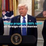 Trump Proposes 100 Tariff on Foreign made Movies Video Poster 