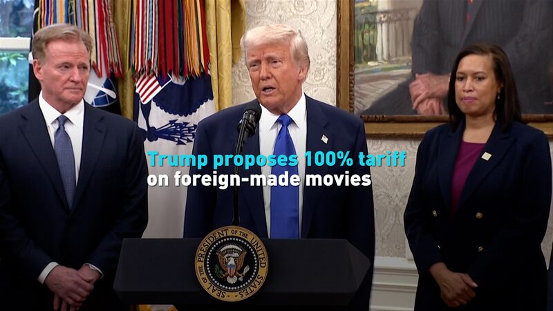 # - My News! Trump Proposes 100 Tariff on Foreign made Movies Video Poster