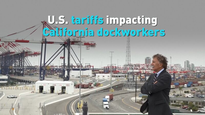 U.S. Tariffs Strike California Ports, Dockworkers Feel the Pinch U.S. tariffs impacting California dockworkers video poster