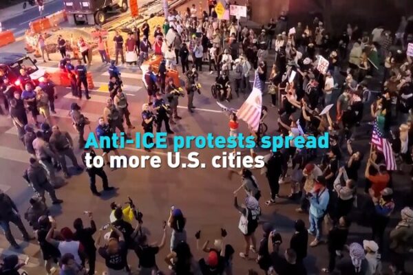 Anti-ICE protests spread to more U.S. cities video poster