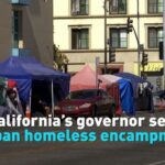 # - My News! Californias Governor Pushes to Ban Homeless Encampments Video Poster