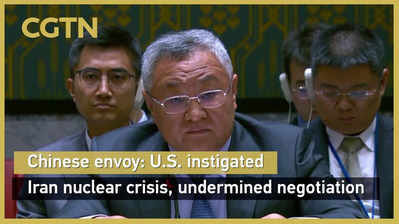 China’s UN Envoy Accuses US of Fueling Iran Nuclear Crisis, Calls for Peace Talks Chinese envoy says U.S. instigated Iran nuclear crisis video poster