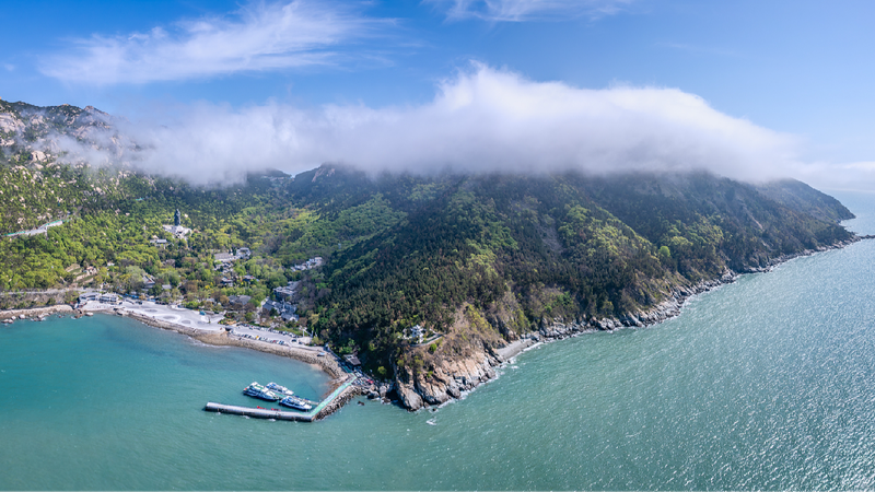 Live Beautiful Sceneries of Qingdaos Laoshan Mountain 