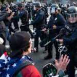 Live Protesters Clash with National Guard in La 