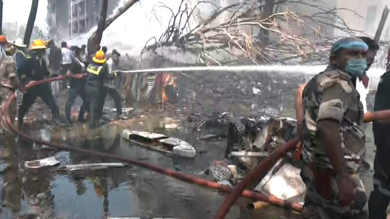 Air India Plane Crashes Near Ahmedabad Airport Live: Scene after Air India plane crashes near Ahmedabad video poster