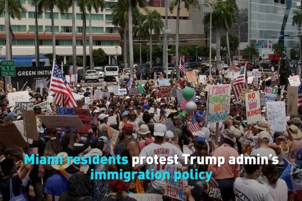 # - My News! Miami Residents Protest Trump Admins Immigration Policy Video Poster