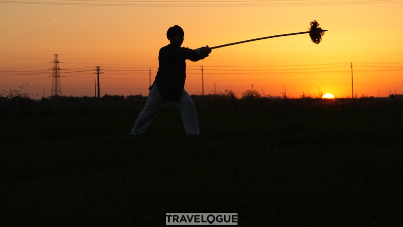 Practicing Baijiquan at Sunset 