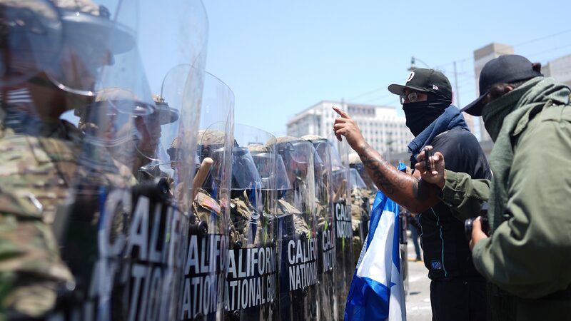# - My News! Protesters Clash with National Guard in Los Angeles