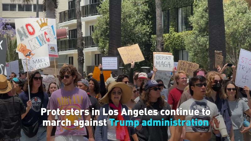 # - My News! Protesters in Los Angeles Continue March Against Trump Administration Video Poster